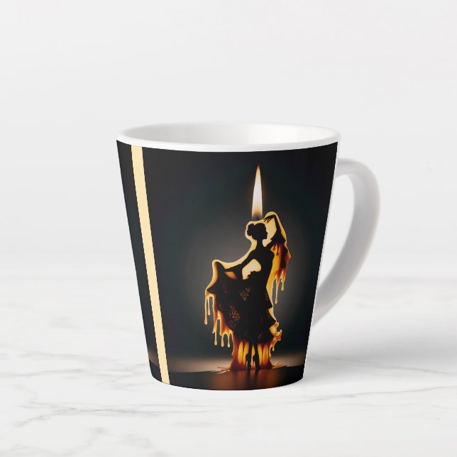 Tasse Latte Danseuse de flamenco (Angle droit)