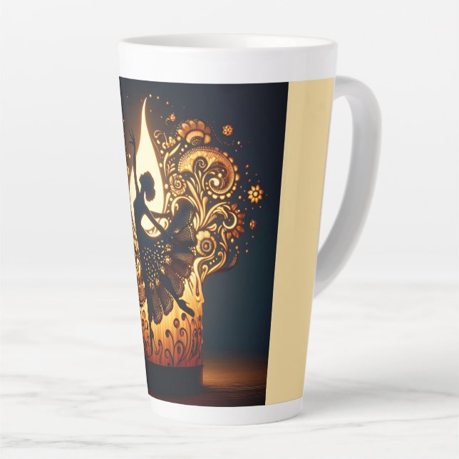 Tasse Latte Danseuse de flamenco (Angle droit)