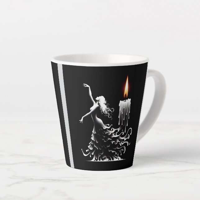 Tasse Latte Danseuse de flamenco (Angle droit)