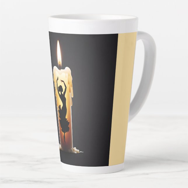 Tasse Latte Danseuse de flamenco (Angle droit)