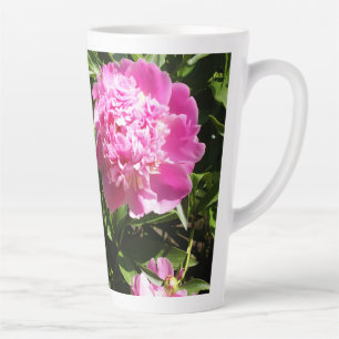 Tasse Latte Dark rose peonies