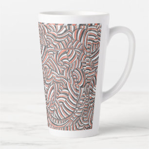 Tasse Latte Darya Mugue d'art abstrait dessiné à la main