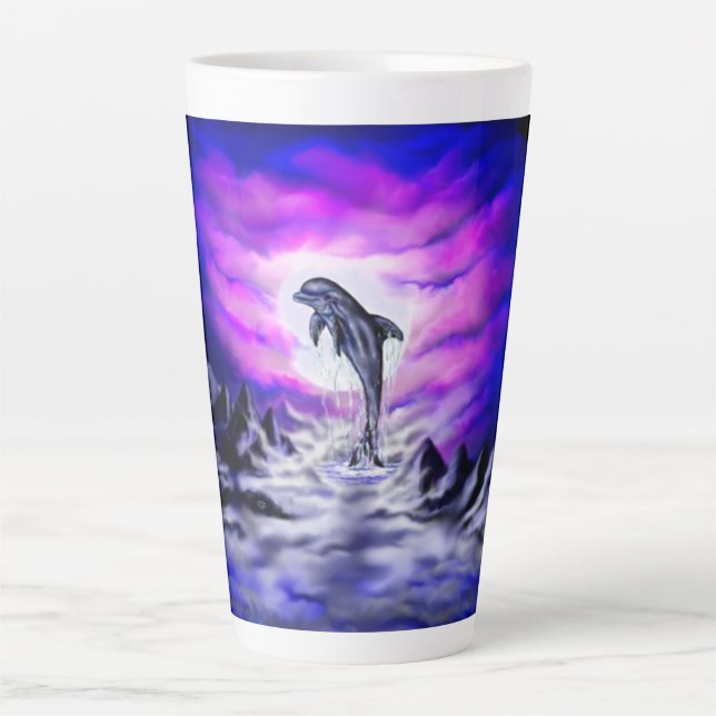 Tasse Latte Dauphin clair de lune (Devant)