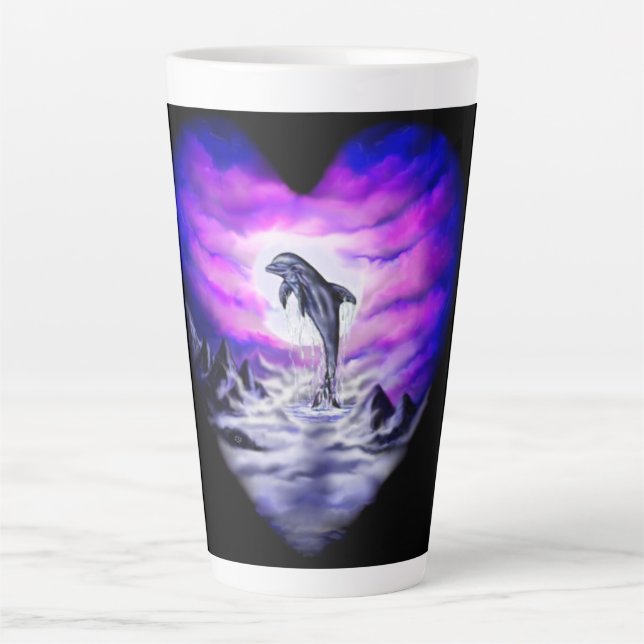 Tasse Latte Dauphin clair de lune (Devant)