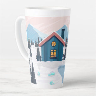 Tasse Latte De beaux paysages enneigés