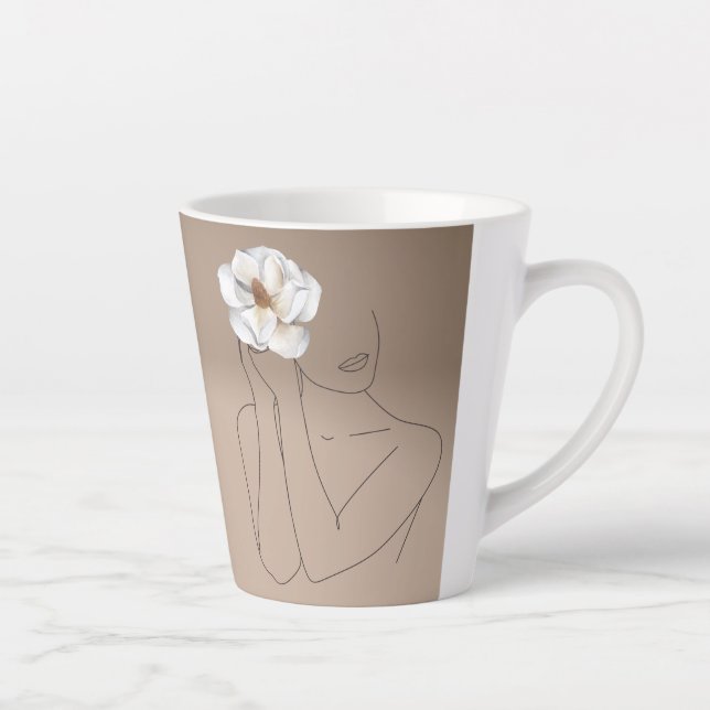 Tasse Latte De Belles Lignes, Magnolia (Droite)