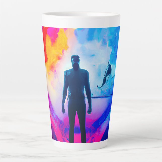 Tasse Latte Debout dans les couleurs (Devant)