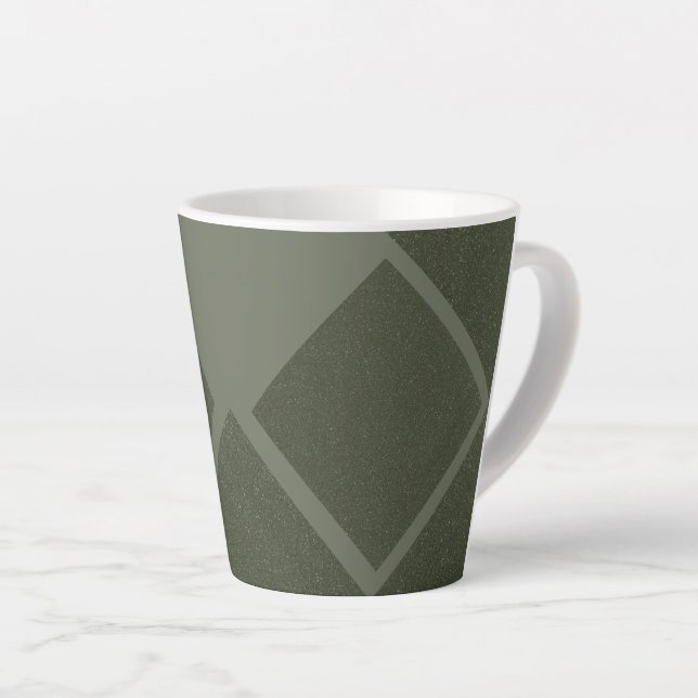Tasse Latte Décalage de la mousse de diamant en latte verte -  (Angle droit)