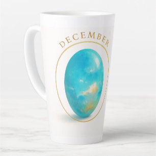 Tasse Latte 🔹 décembre Birthstone Magie - Blue Topaz Crystal