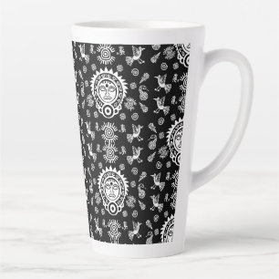 Tasse Latte Décor d'origine artistique aztèque mexicaine