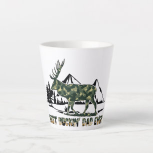 Tasse Latte Deer Hunter   Pun   Meilleur papa   Camouflage