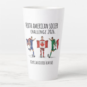 Tasse Latte Défi de football d'Amérique du Nord Unité 2026