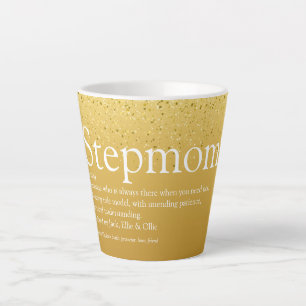 Tasse Latte Définition de belle-mère avec paillettes dorées