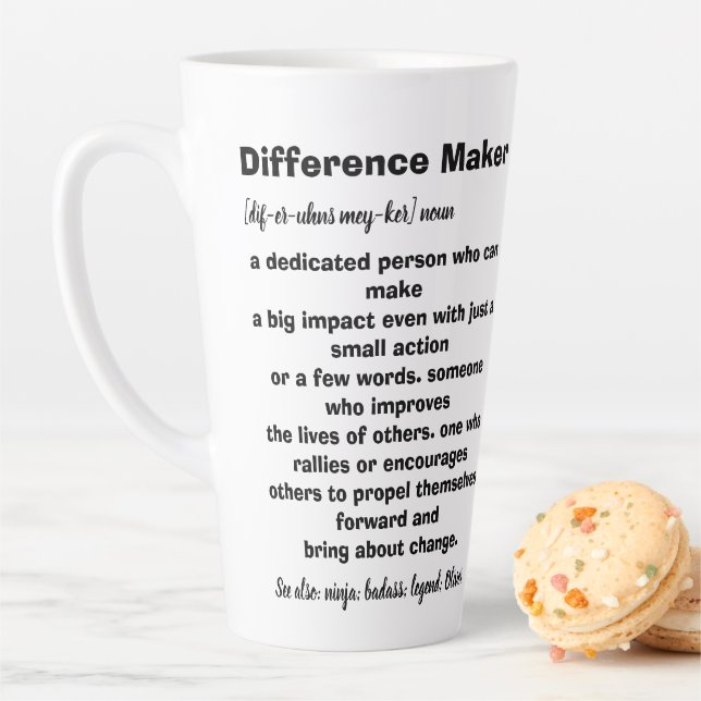 Tasse Latte Définition de facteur de différence Inspirationnel (En situation)