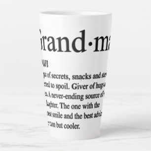 Tasse Latte Définition drôle de grand-mère
