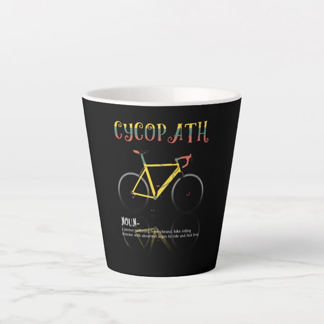Tasse Latte Définition Drôle Vélo Addict Cadeau pour (Devant)