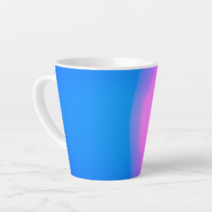 Tasse Latte Dégradé Abstrait Rose et Bleu