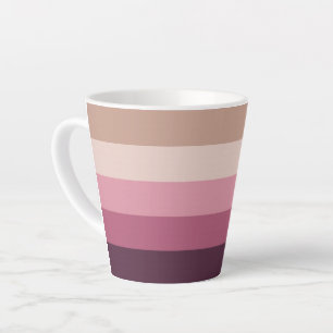 Tasse Latte Dégradé rose neutre harmonieux à rayures horizonta