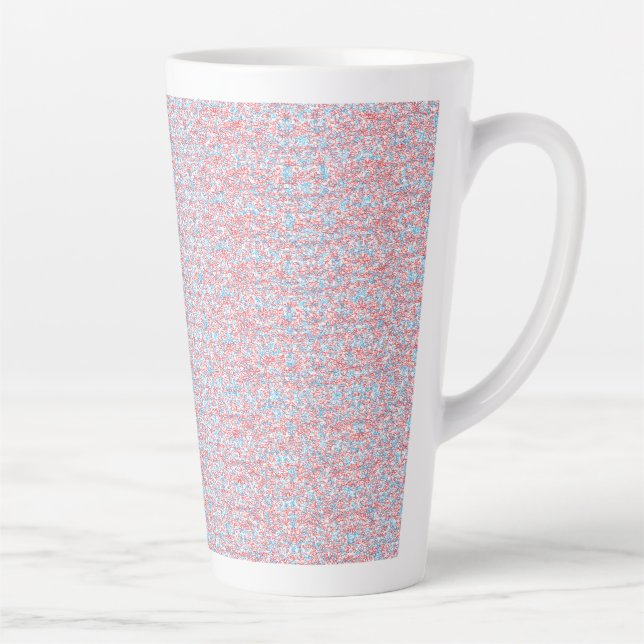 Tasse Latte Délicat, répétitif, rose clair et bleu clair (Droite)