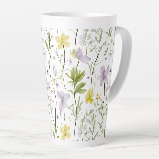 Tasse Latte Delicate Botanical  (Angle droit)