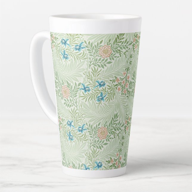 Tasse Latte Delphinium William Morris Larkspur (Angle gauche)