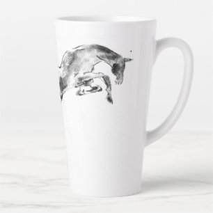 Tasse Latte Demain avec Jumping cheval