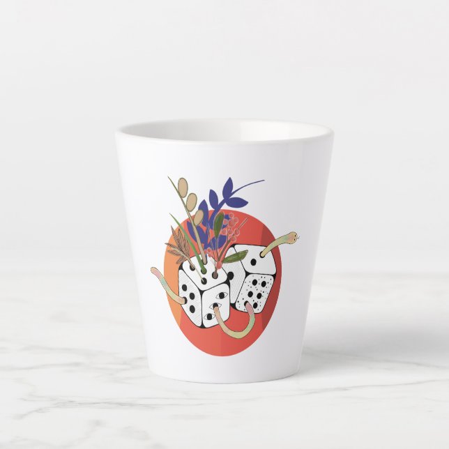 Tasse Latte Dés dans un univers parallèle (Devant)