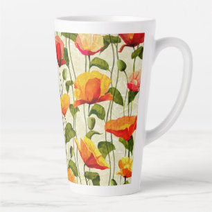Tasse Latte Des pavots brillants