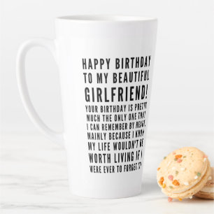 Tasse Latte Des voeux d'anniversaire sarcastique amusant pour
