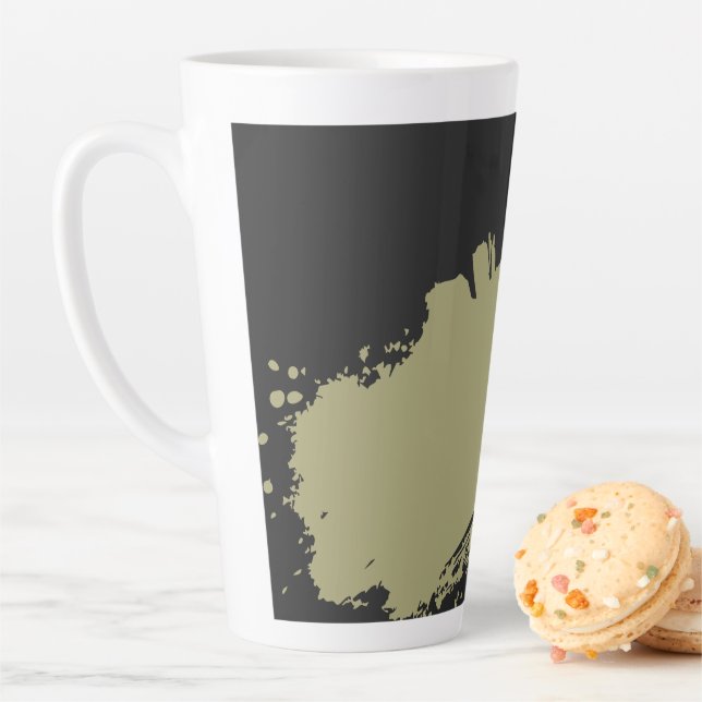 Tasse Latte DesertSage Noir  (En situation)