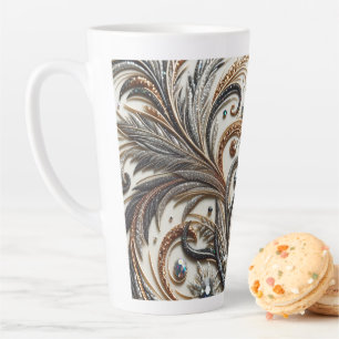 Tasse Latte Design baroque glamour avec Parties scintillant et
