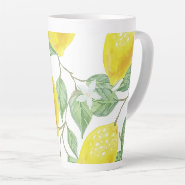 Tasse Latte Design citron (Angle droit)