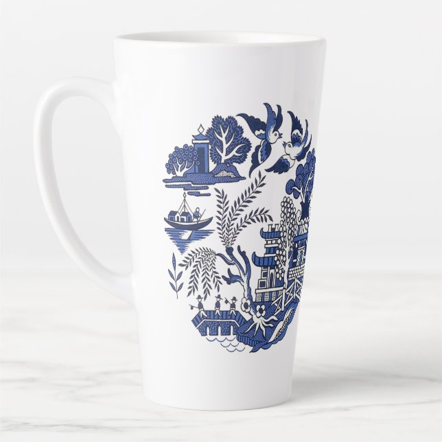 Tasse Latte Design classique de la Chine de saule bleu (Gauche)