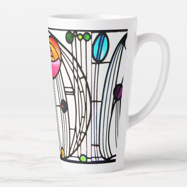 Tasse Latte Design de fleurs Charles Rennie Mackintosh (Droite)