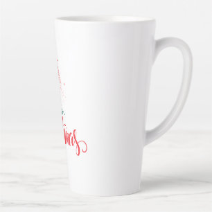 Tasse Latte Design de Noël avec étoiles