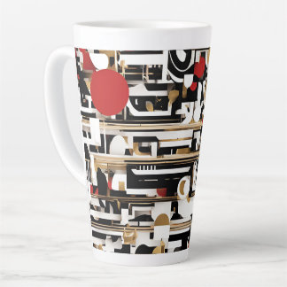 Tasse Latte Design géométrique grand