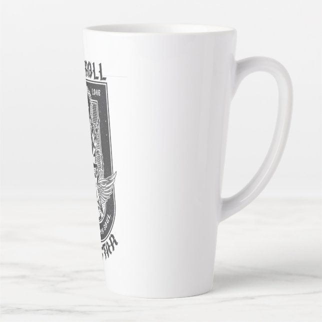 Tasse Latte Design Guitar Rock (Droite)