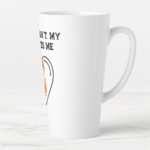 Tasse Latte Désolé je ne peux pas mon chat a besoin de moi T-s