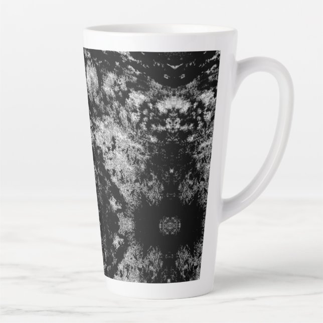 Tasse Latte Dessin abstrait noir (Droite)