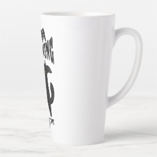Tasse Latte Dessin animé de chat sarcastique noir et blanc