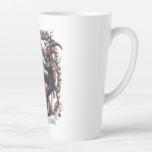 Tasse Latte Dessin animé de chèvre de l'escalade de roche moti (Droite)