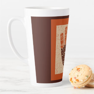 Tasse Latte Dessin animé de dindon de SlipperyJoe pour Thanksg