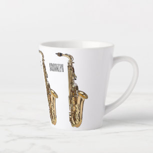 Tasse Latte dessin animé saxophone