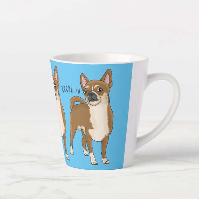 Tasse Latte Dessin de Chihuahua pour chien (Droite)