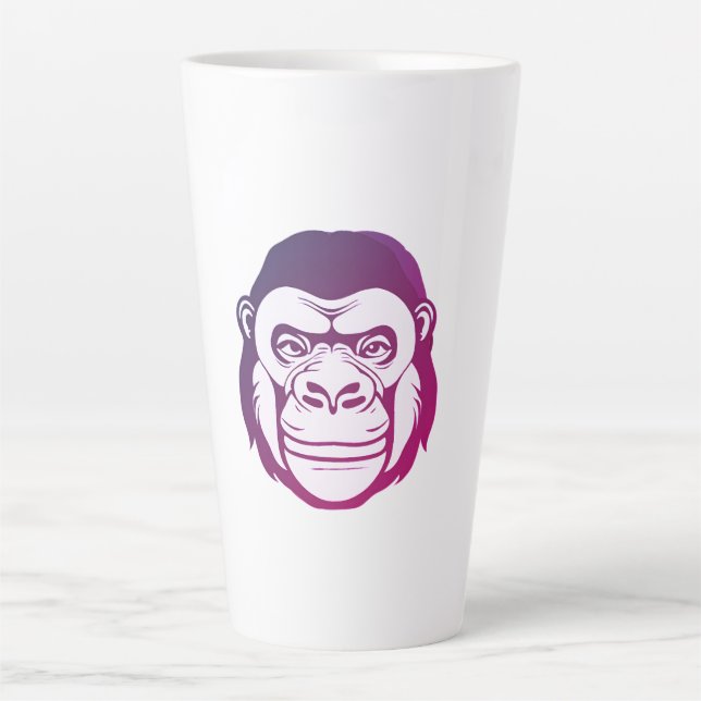 Tasse Latte Dessin de dessin de Gorilla (Devant)