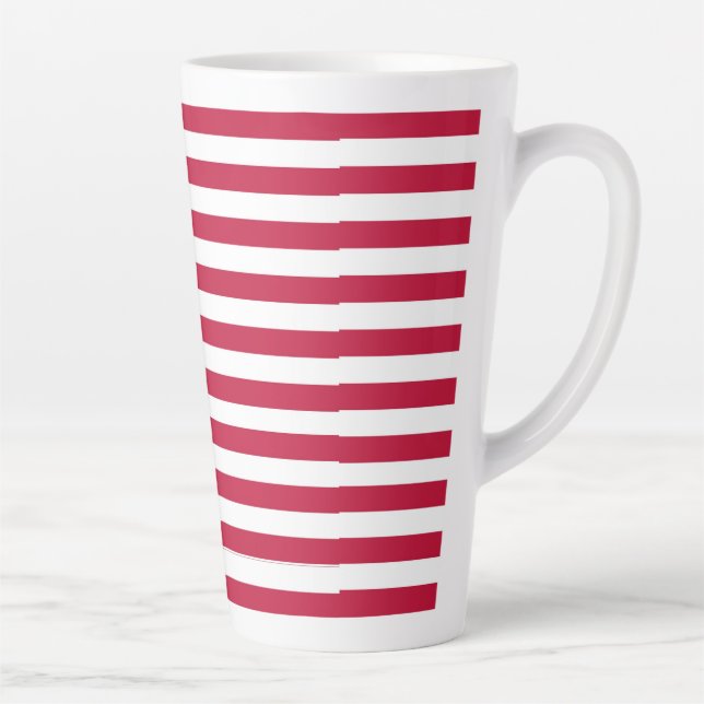 Tasse Latte Dessin de fierté du drapeau américain USA (Droite)
