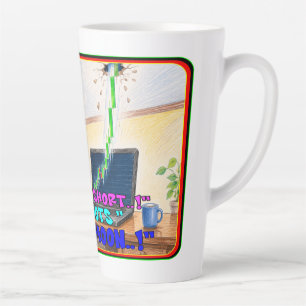 Tasse Latte Dessin humoristique de la panique d'un trader bour