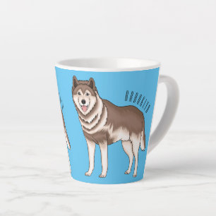 Tasse Latte dessin humoristique sibérien husky