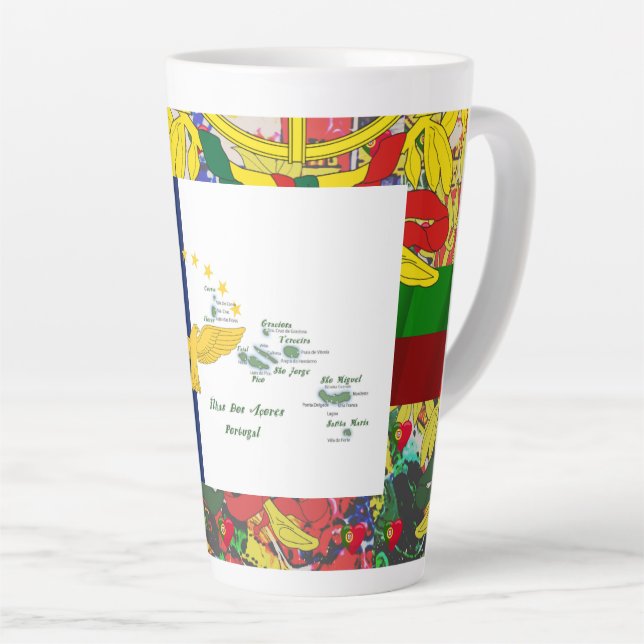 Tasse Latte dessins portugais  (Angle droit)