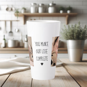 Tasse Latte Deux photos modernes   Vous Rendez Notre Vie Compl
